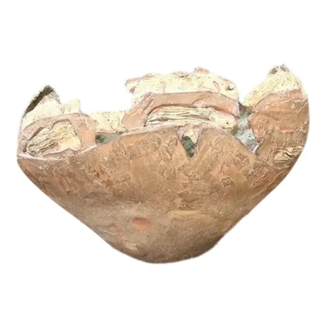 Vintage Monumental Original Slab Built Studio Pottery Bowl — additional photo 1