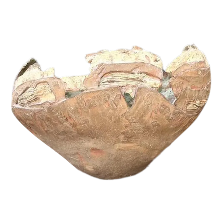 Vintage Monumental Original Slab Built Studio Pottery Bowl — additional photo 2