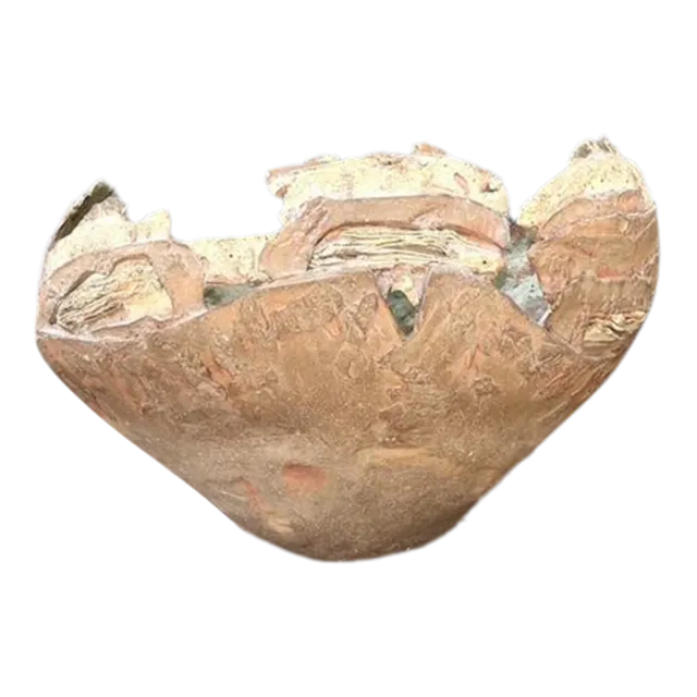 Vintage Monumental Original Slab Built Studio Pottery Bowl — additional photo 2