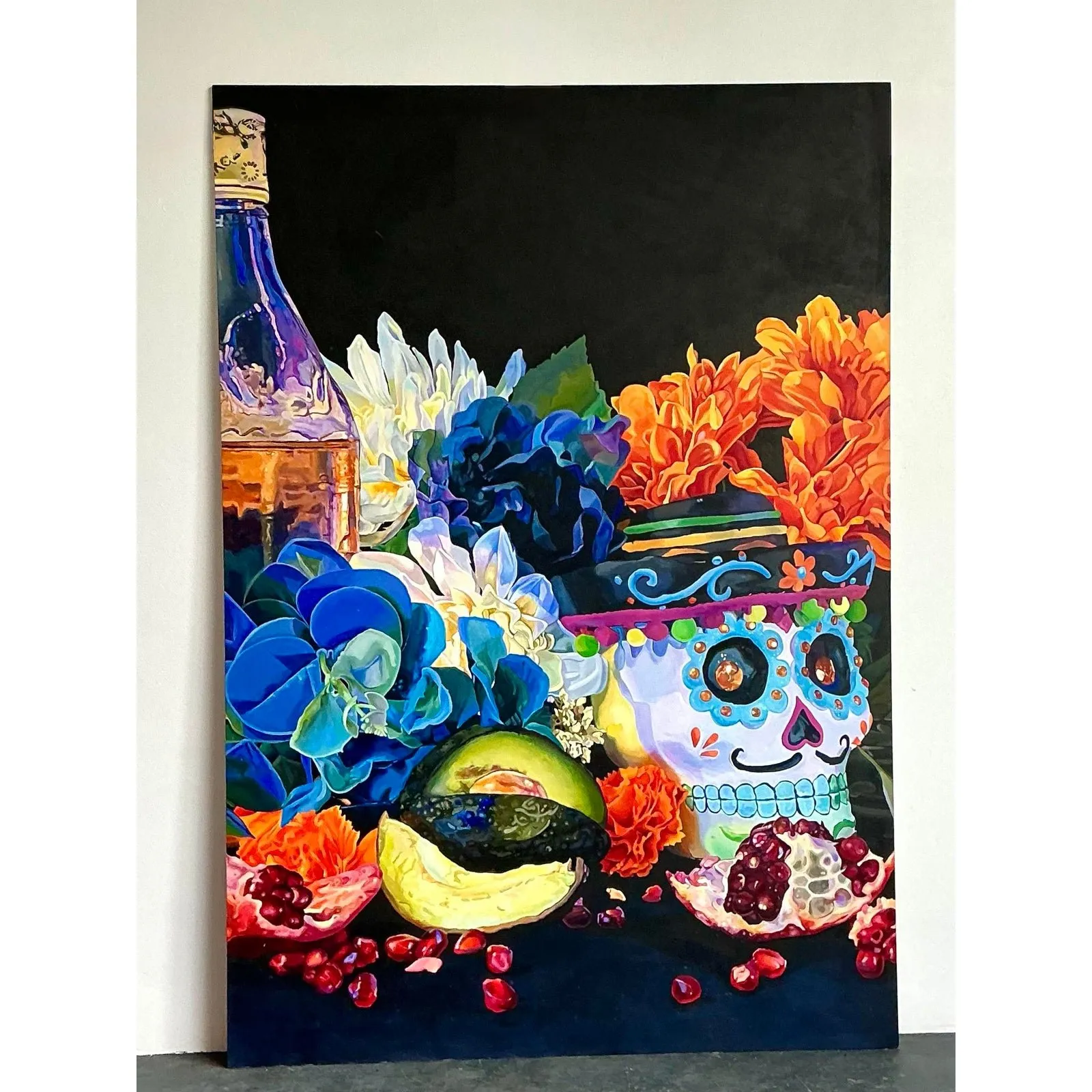Vintage Monumental Original Still Life Oil on Canvas — additional photo 4