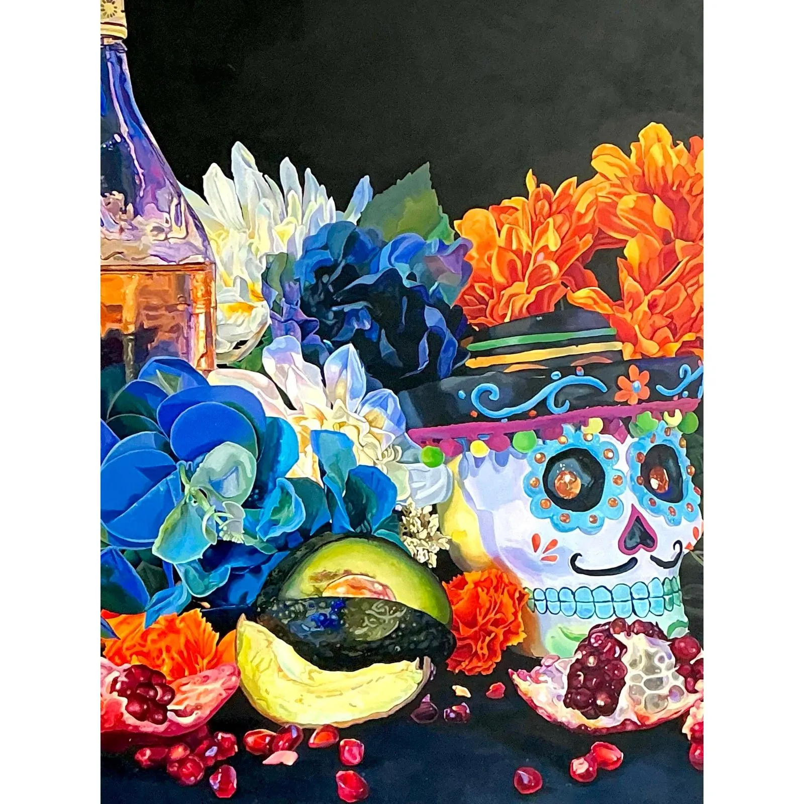 Vintage Monumental Original Still Life Oil on Canvas — additional photo 5