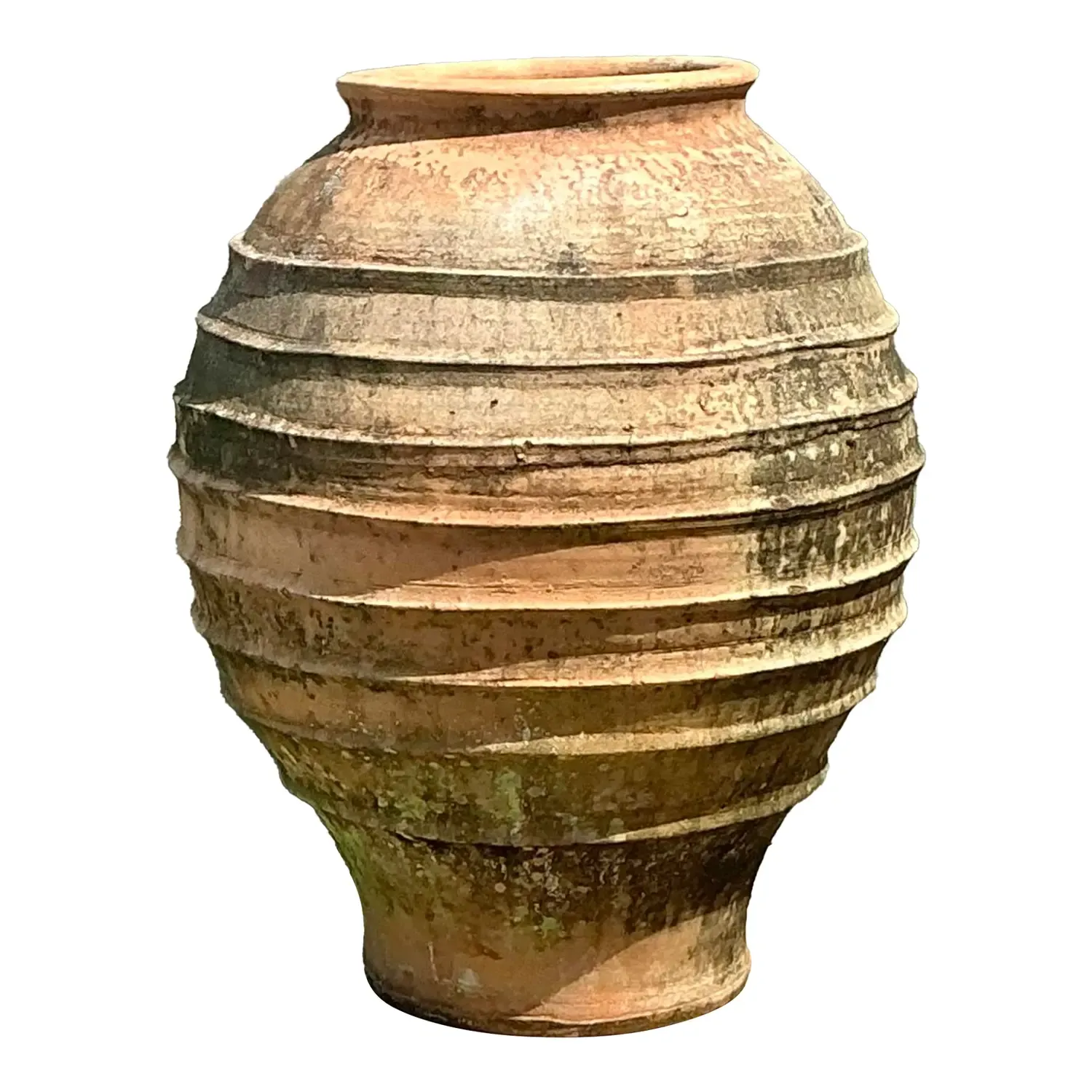 Vintage Monumental Patinated Terra Cotta Urn — additional photo 1