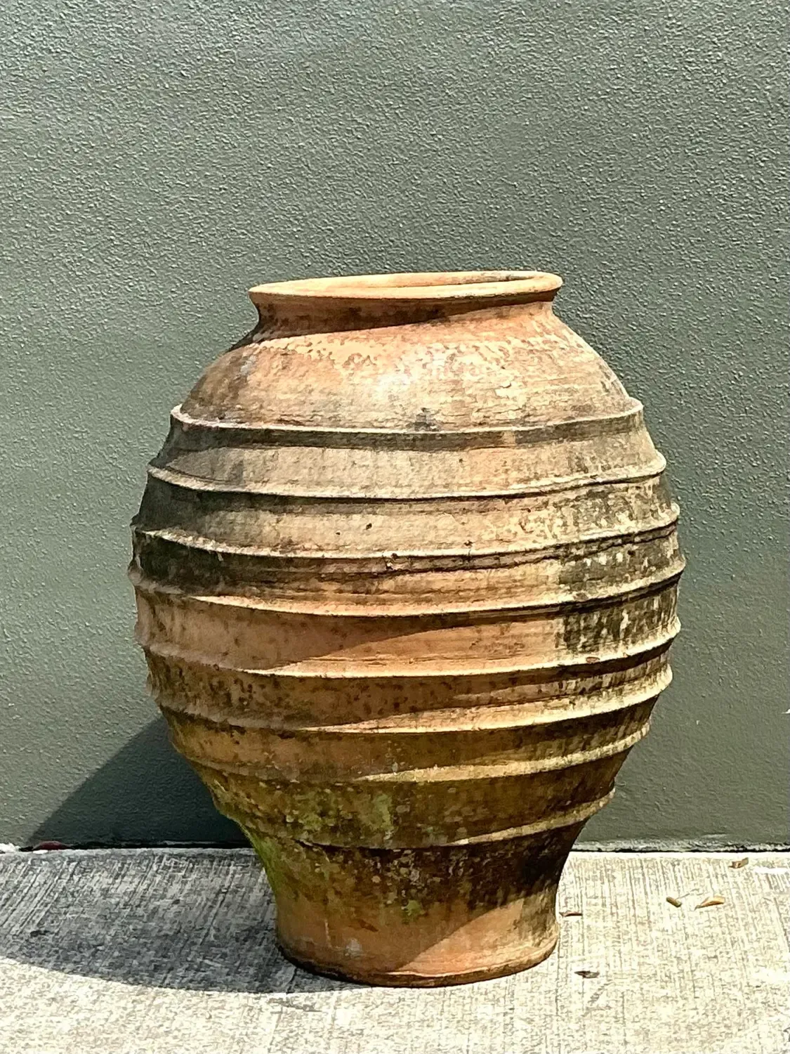 Vintage Monumental Patinated Terra Cotta Urn — additional photo 3
