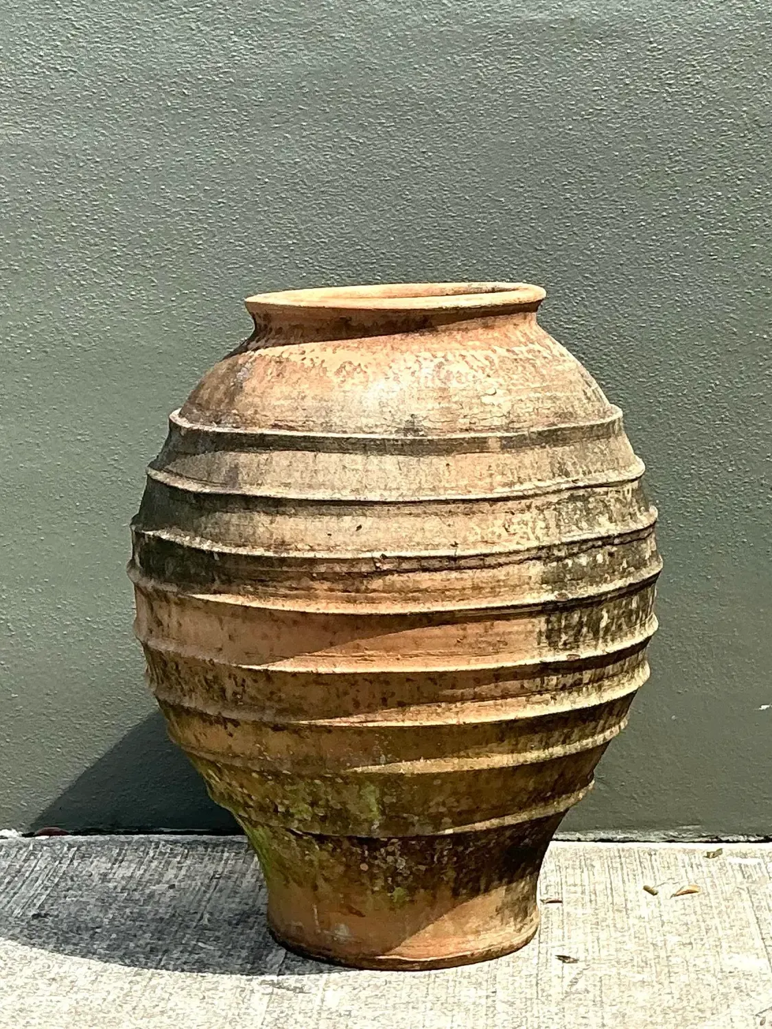 Vintage Monumental Patinated Terra Cotta Urn — additional photo 4