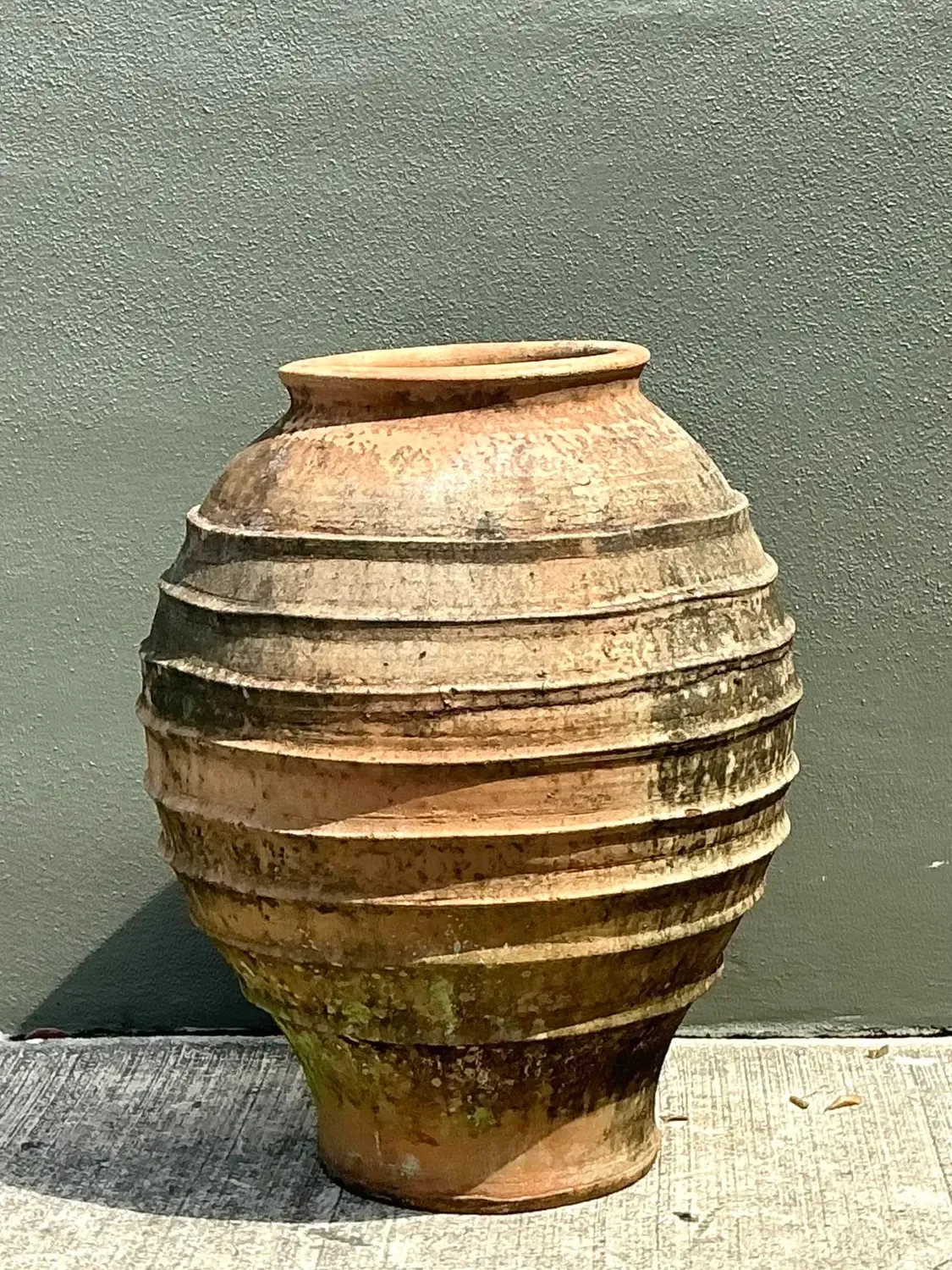 Vintage Monumental Patinated Terra Cotta Urn — additional photo 5