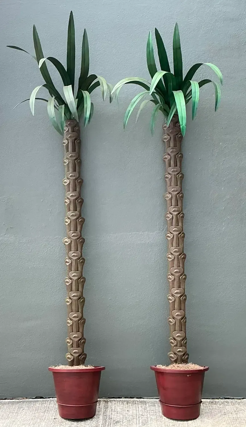 Vintage Monumental Punch Cut Palm Trees - A Pair — additional photo 1