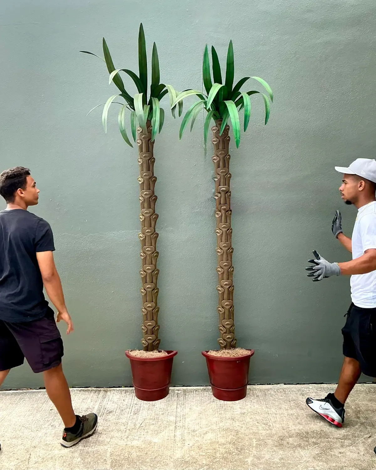 Vintage Monumental Punch Cut Palm Trees - A Pair — additional photo 4