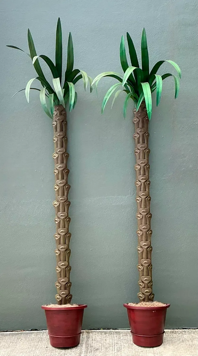 Vintage Monumental Punch Cut Palm Trees - A Pair — additional photo 5