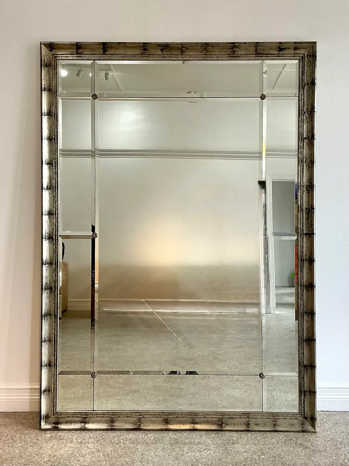 Vintage Monumental Sliver Leaf Floor Mirror — additional photo 6