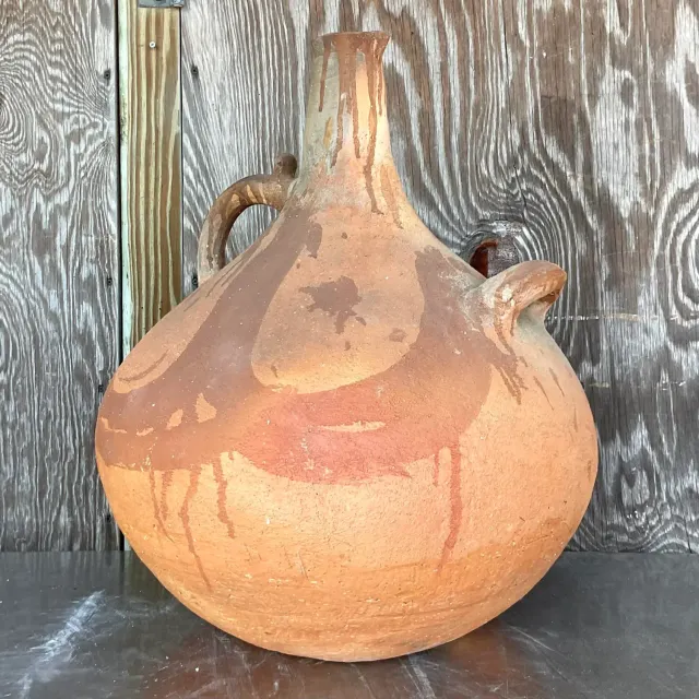 Vintage Monumental Terracotta Painted Urn — additional photo 1