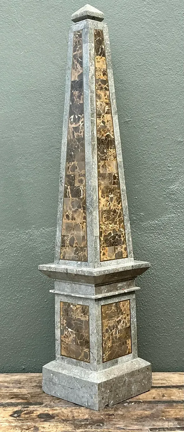 Vintage Monumental Tessellated Stone Obelisk — additional photo 2