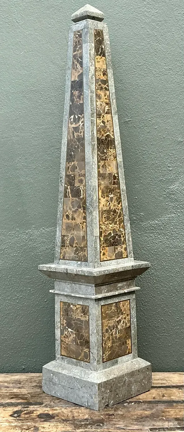 Vintage Monumental Tessellated Stone Obelisk — additional photo 3