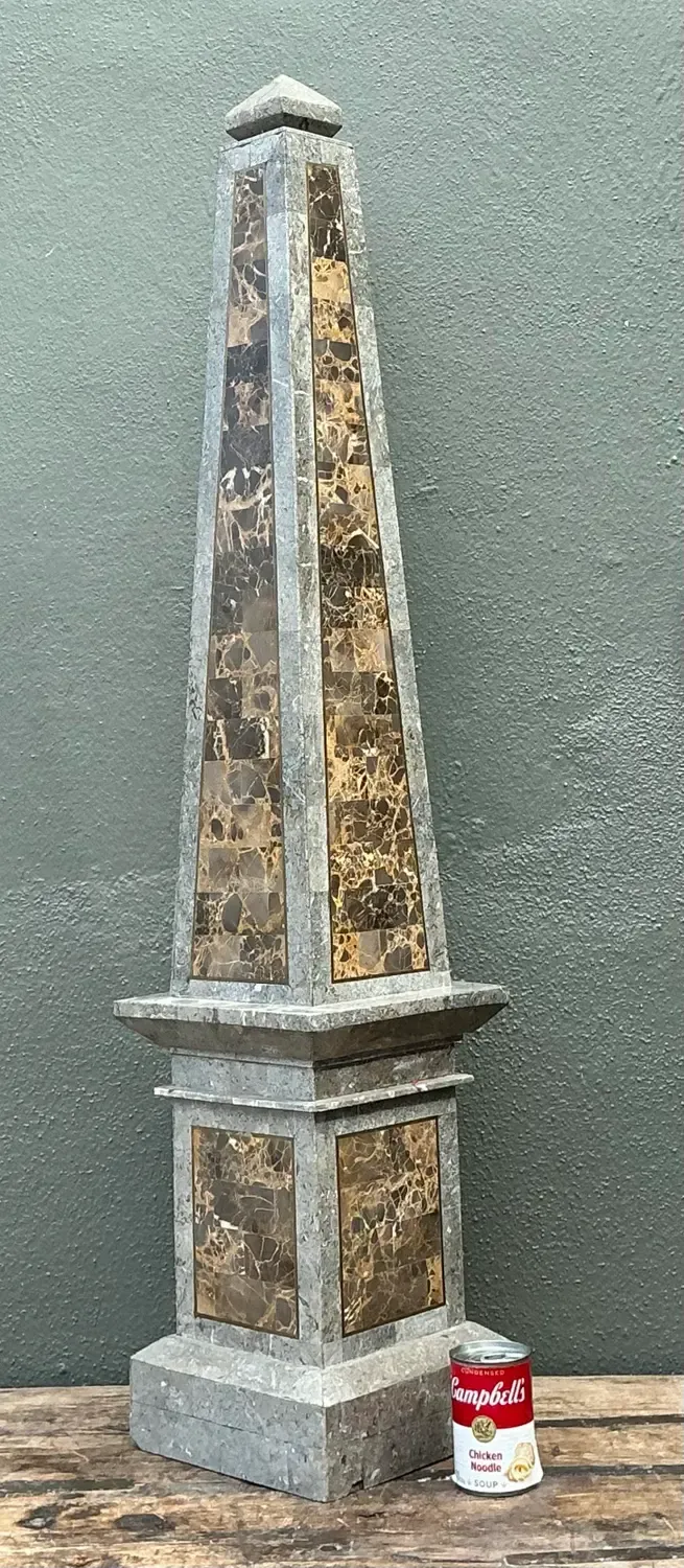 Vintage Monumental Tessellated Stone Obelisk — additional photo 4