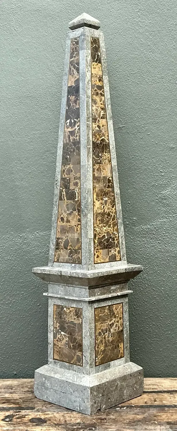 Vintage Monumental Tessellated Stone Obelisk — additional photo 5