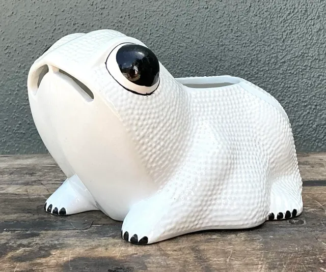 Vintage Mottahedeh Glazed Ceramic Hobnail Frog — additional photo 6