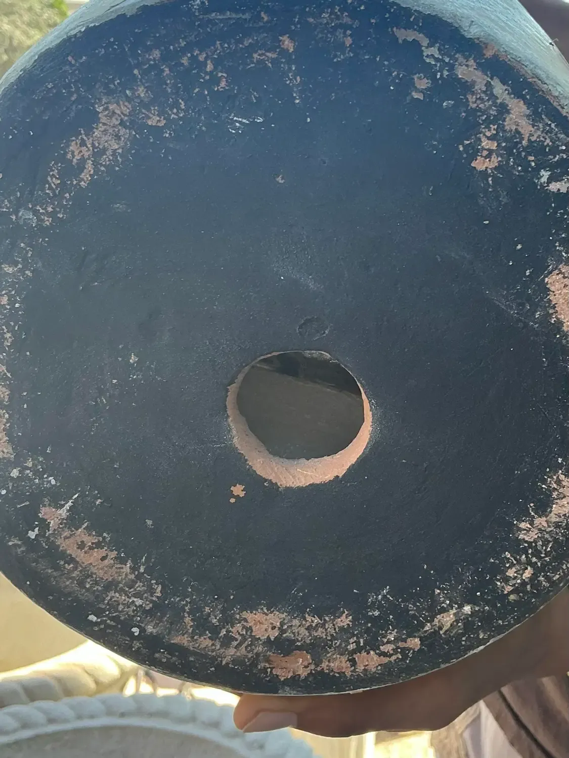 Vintage Mottled Plaster Vase — additional photo 3