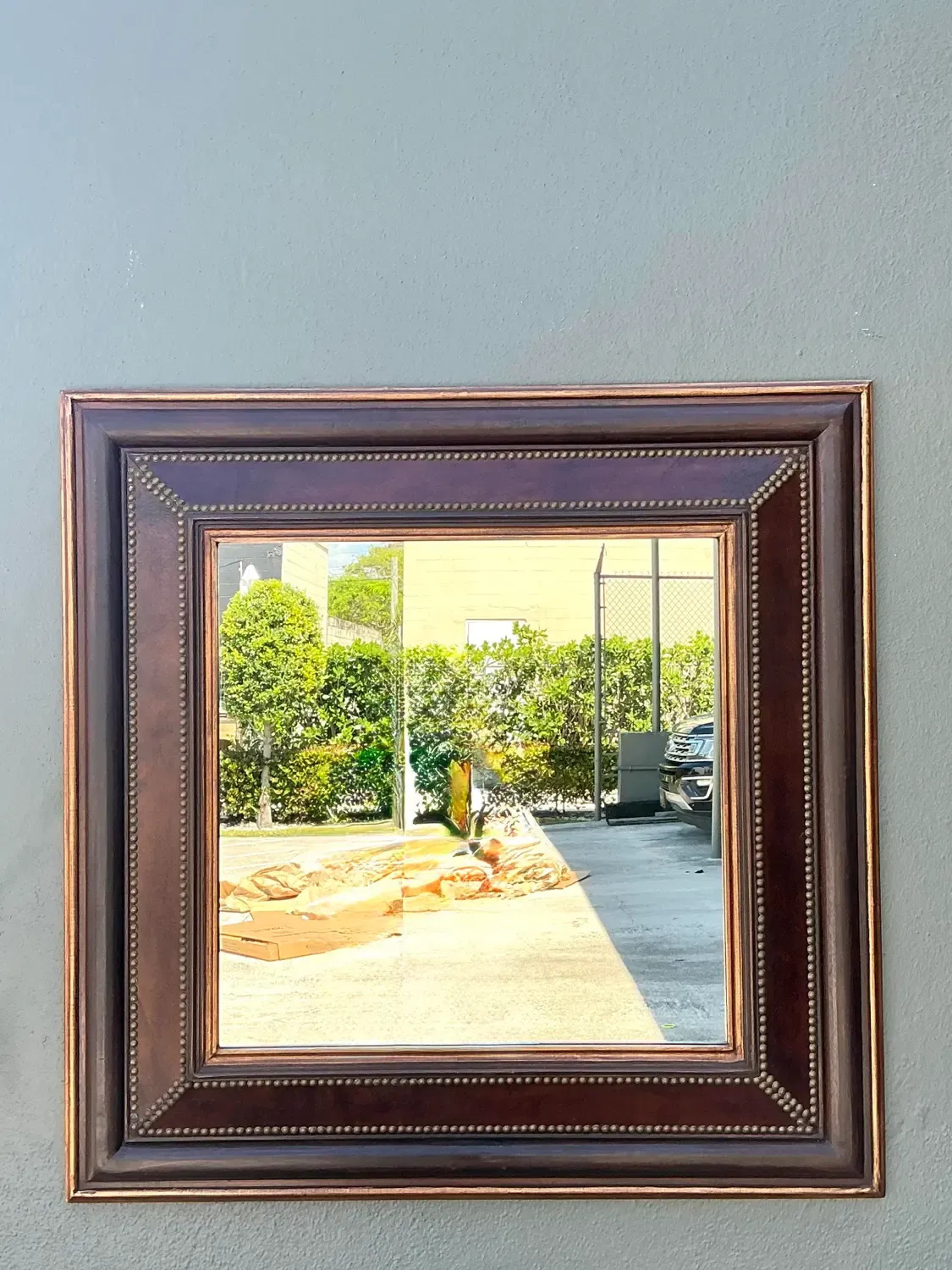 Vintage Nail Head Mirror — additional photo 2
