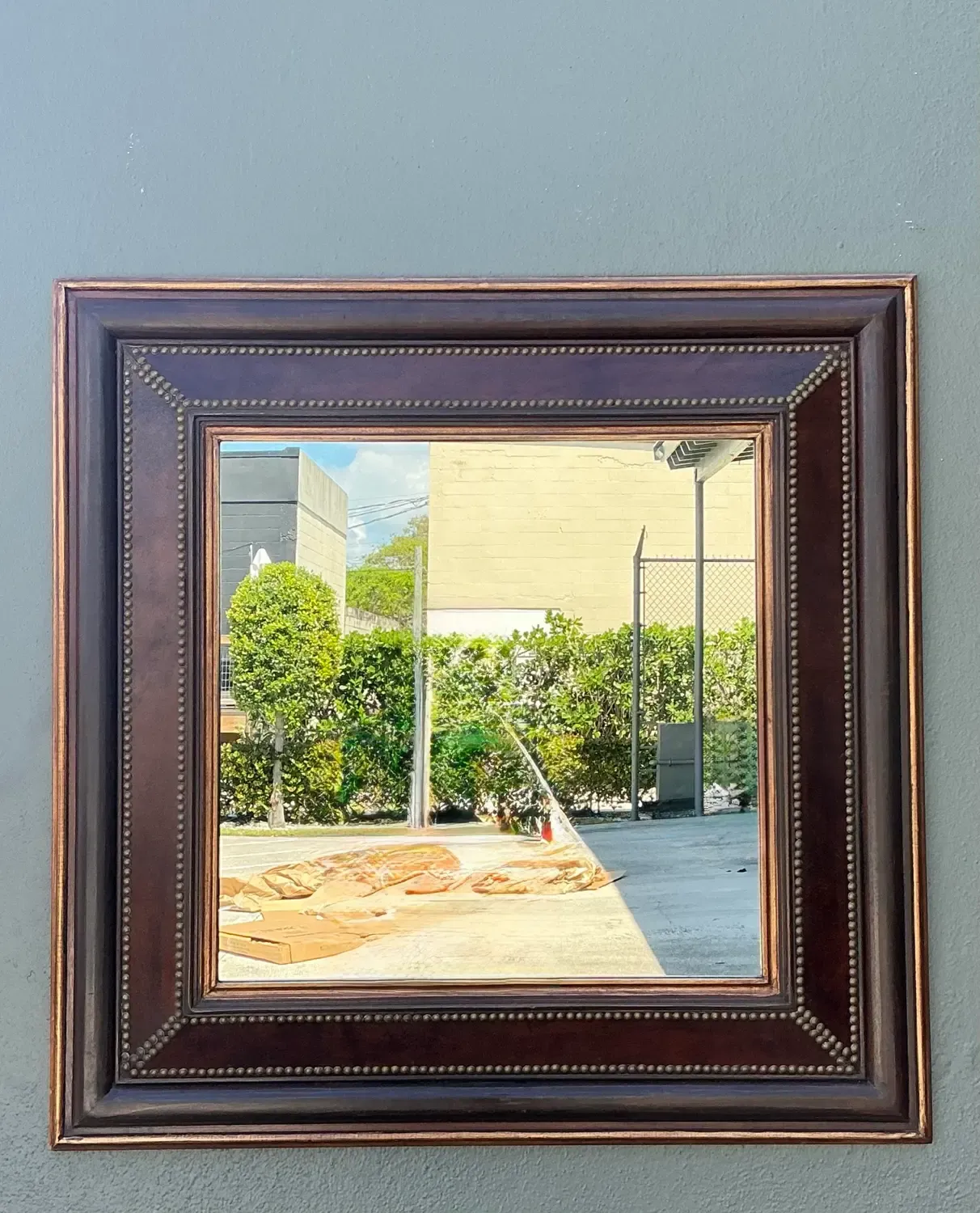Vintage Nail Head Mirror — additional photo 4