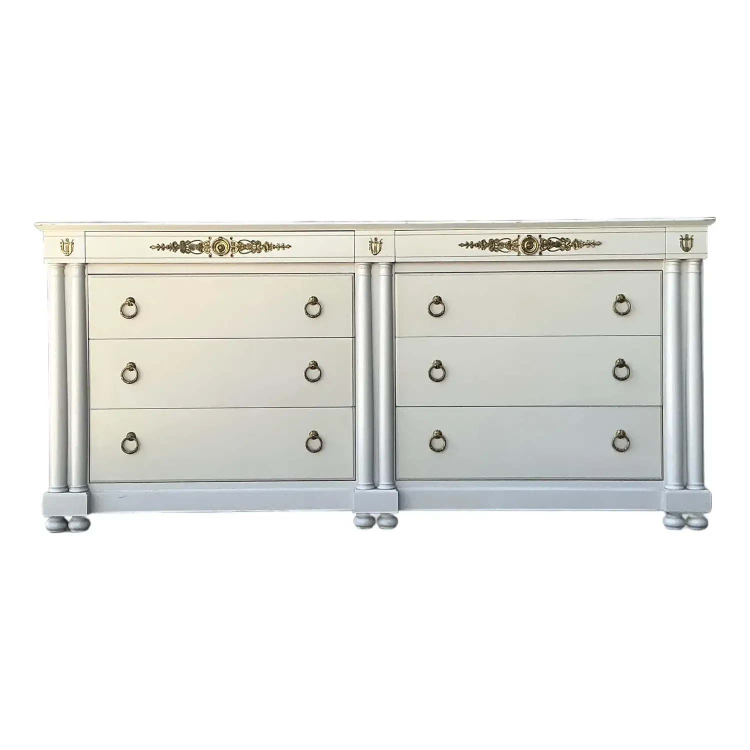 Vintage Neoclassical John Stuart for Johnson Furniture Double Dresser