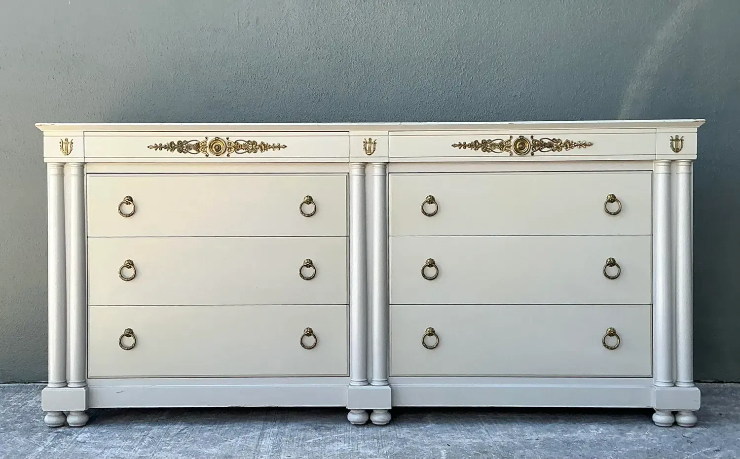 Vintage Neoclassical John Stuart for Johnson Furniture Double Dresser — additional photo 6