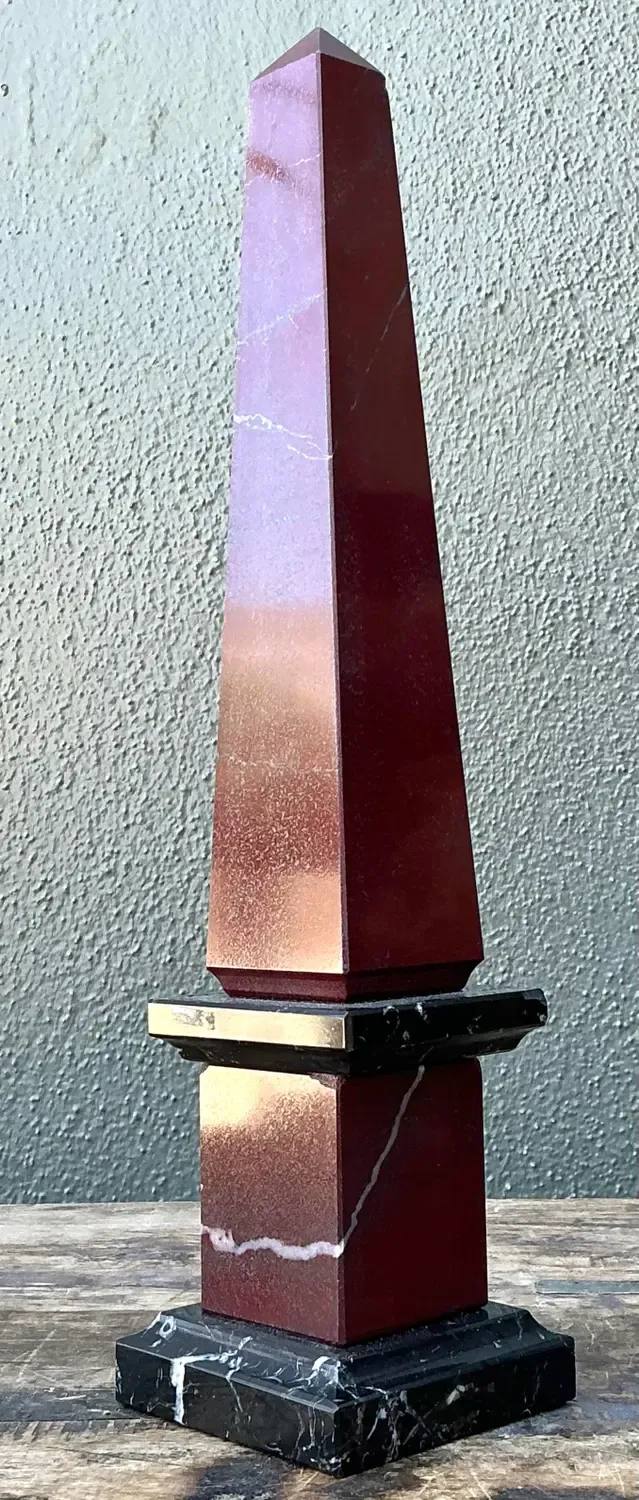Vintage Neoclassical Stone Obelisk — additional photo 6