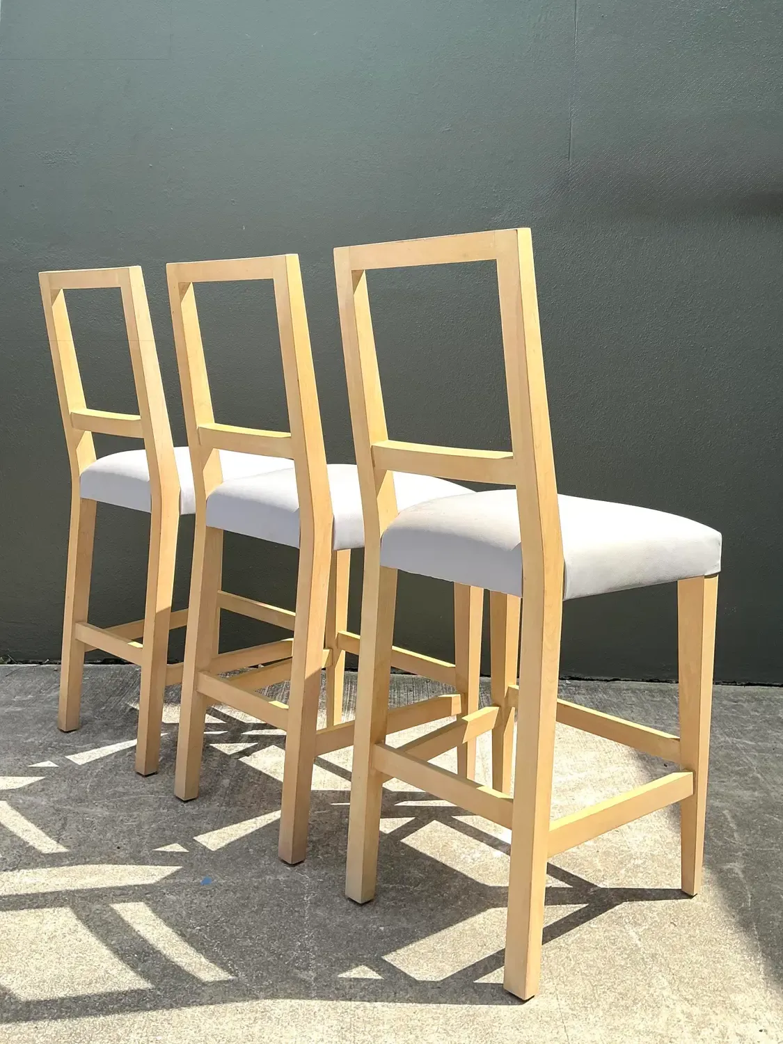 Vintage Niedermaier Pebble Leather Barstools - Set of 3 — additional photo 6