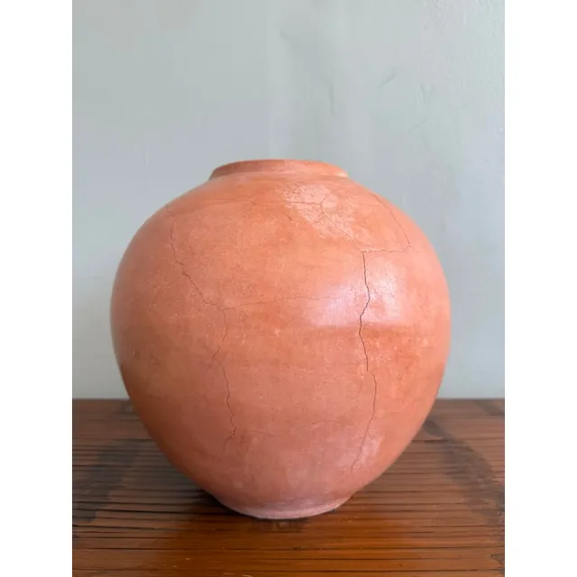 Vintage Orange Cermamic Vase — additional photo 2