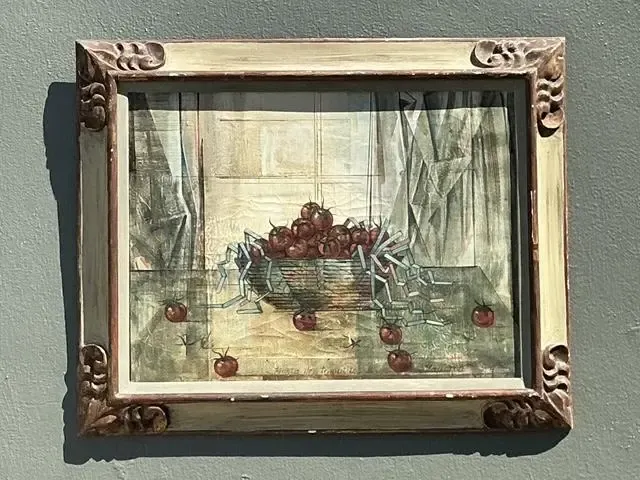 Vintage Original 1969 Still Life Oil on Canvas — additional photo 3