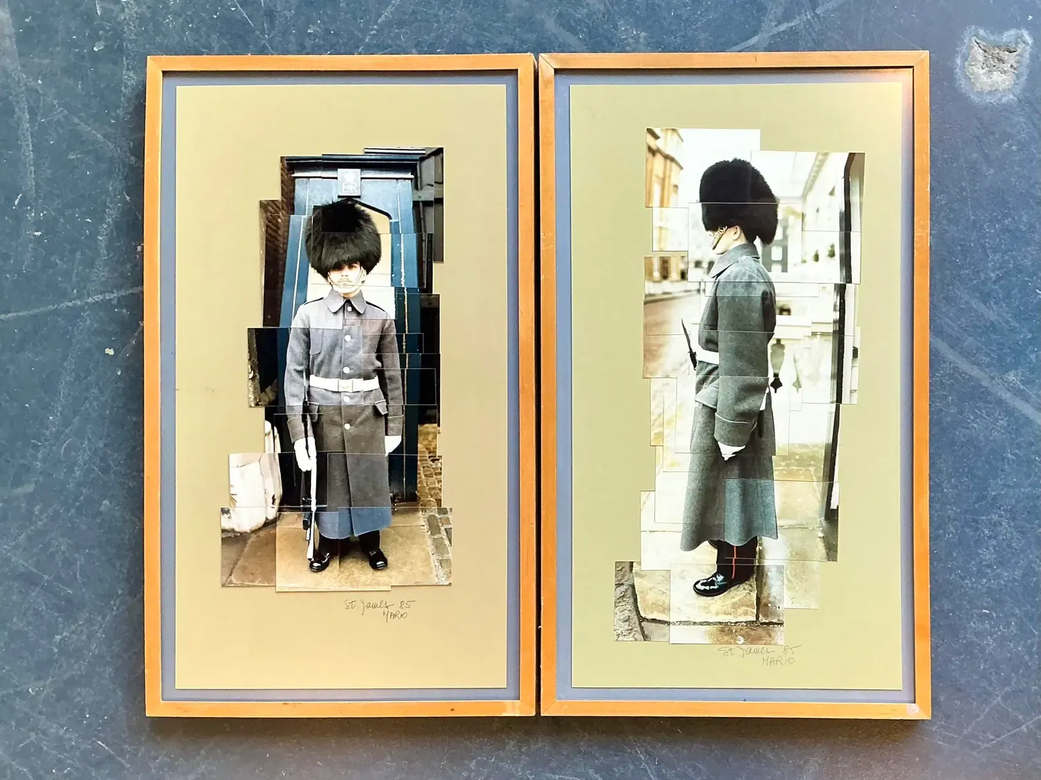 Vintage Original 1980s Collage on Paper - Set of 2 — additional photo 2