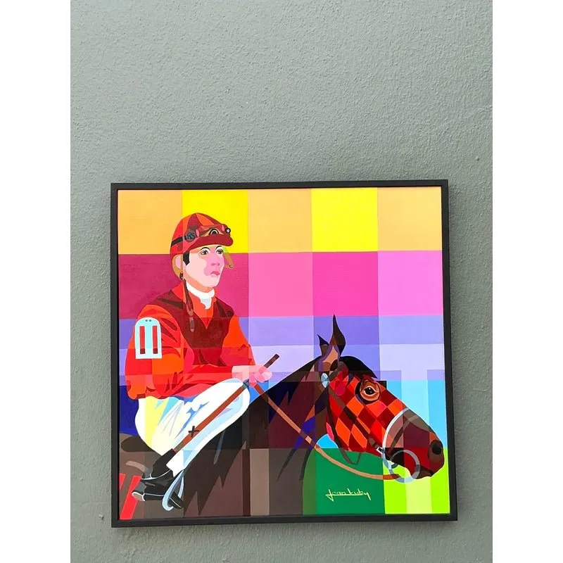Vintage Original Abstract Figurative on Canvas — additional photo 2