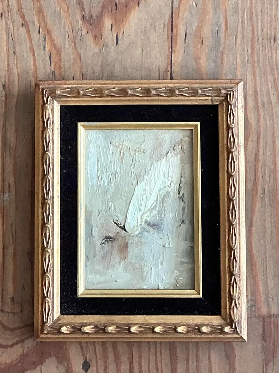 Vintage Original Abstract Oil on Board - Metal, 17W x 17H — additional photo 8