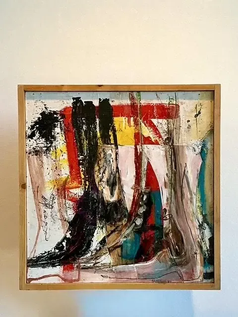 Vintage Original Abstract Oil on Canvas — additional photo 2