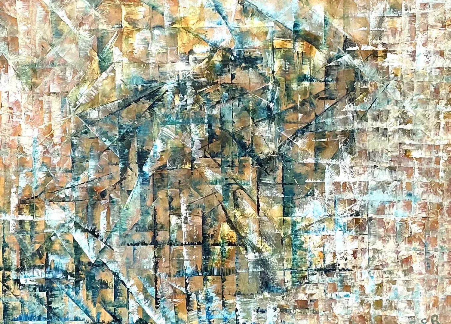 Vintage Original Abstract Oil on Painting — additional photo 2