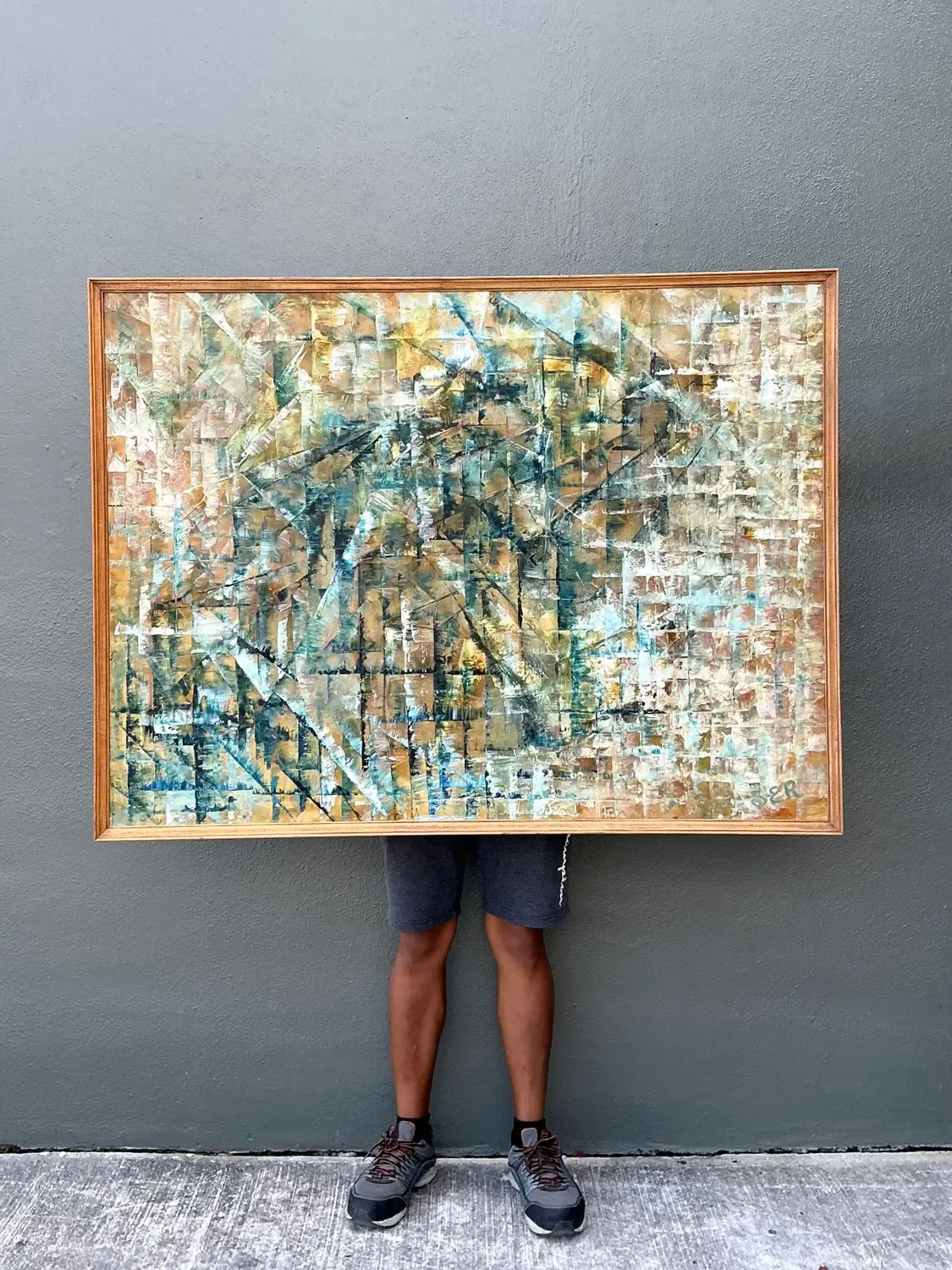 Vintage Original Abstract Oil on Painting — additional photo 3