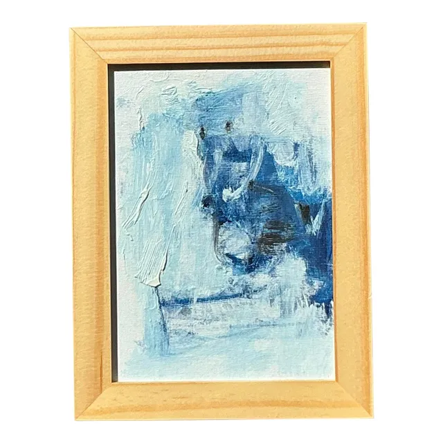 Vintage Original Abstract Oil Painting on Board - Oil Paint, 21.5W x 31.5H — additional photo 1