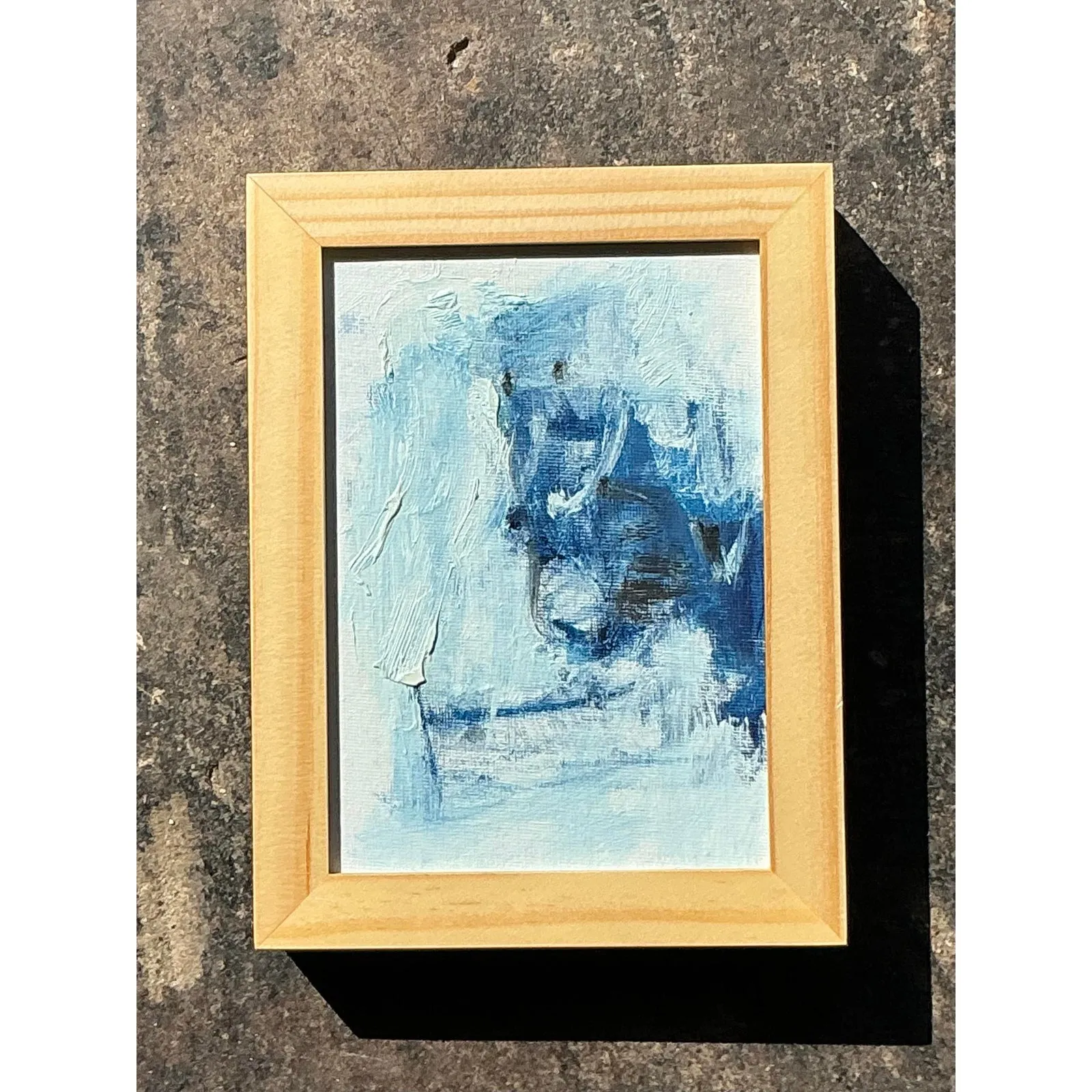 Vintage Original Abstract Oil Painting on Board - Oil Paint, 21.5W x 31.5H — additional photo 3