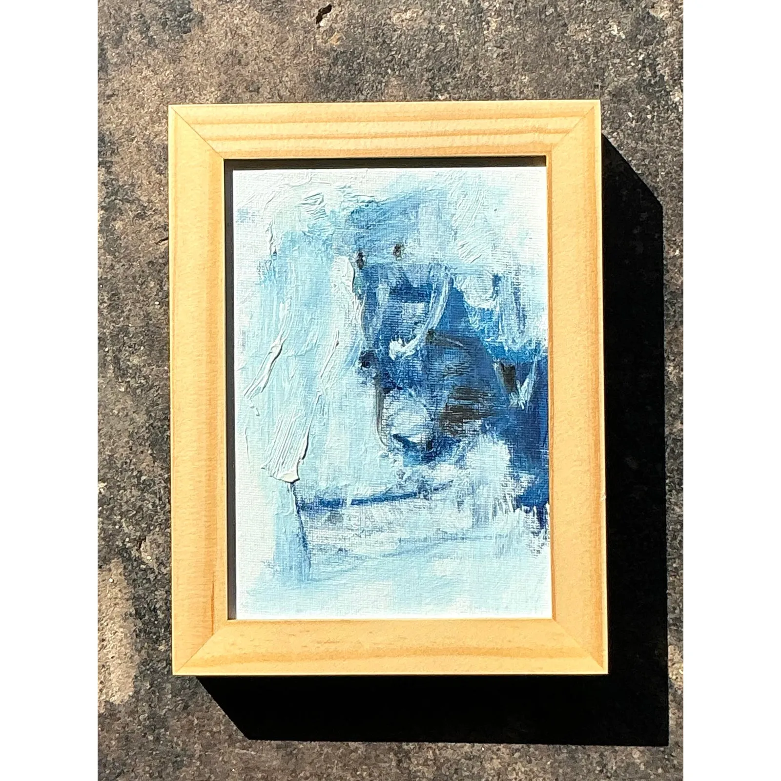 Vintage Original Abstract Oil Painting on Board - Oil Paint, 21.5W x 31.5H — additional photo 4