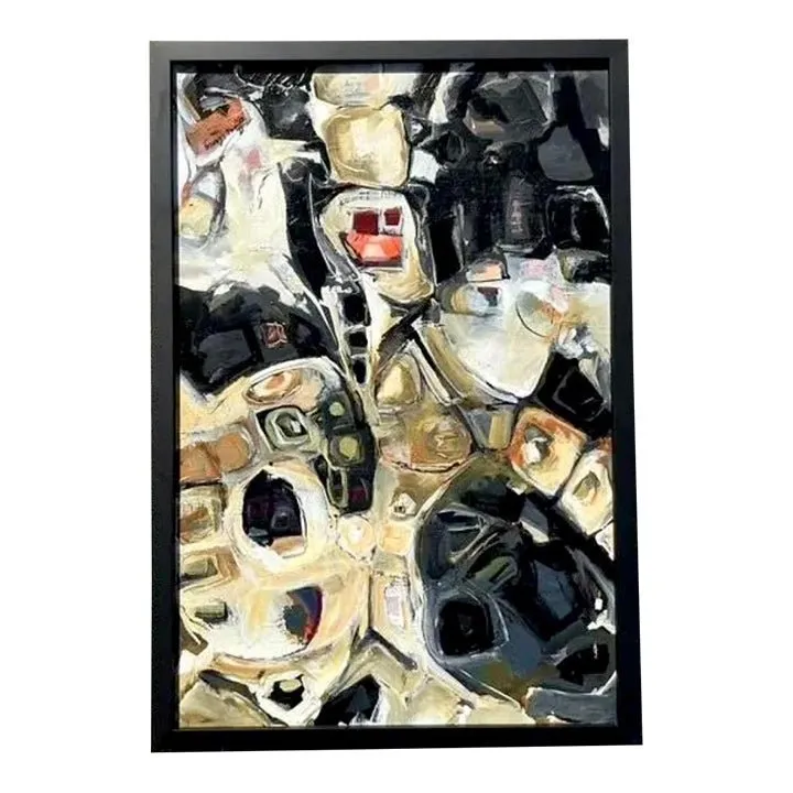 Vintage Original Abstract Oil Painting on Board - Oil Paint, 21.5W x 31.5H — additional photo 5