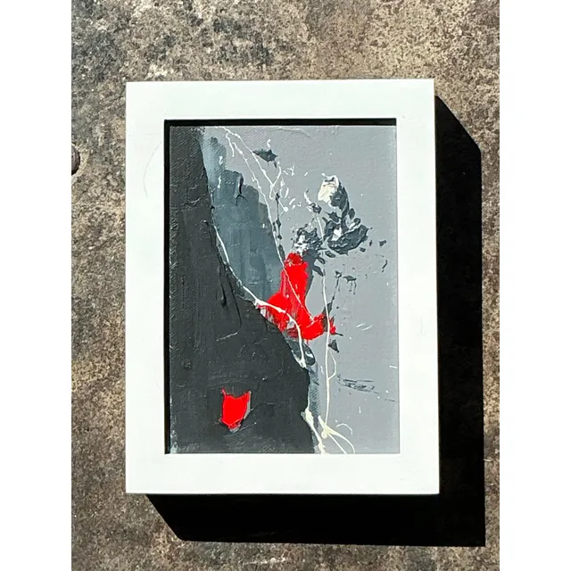 Vintage Original Abstract Oil Painting on Canvas — additional photo 2