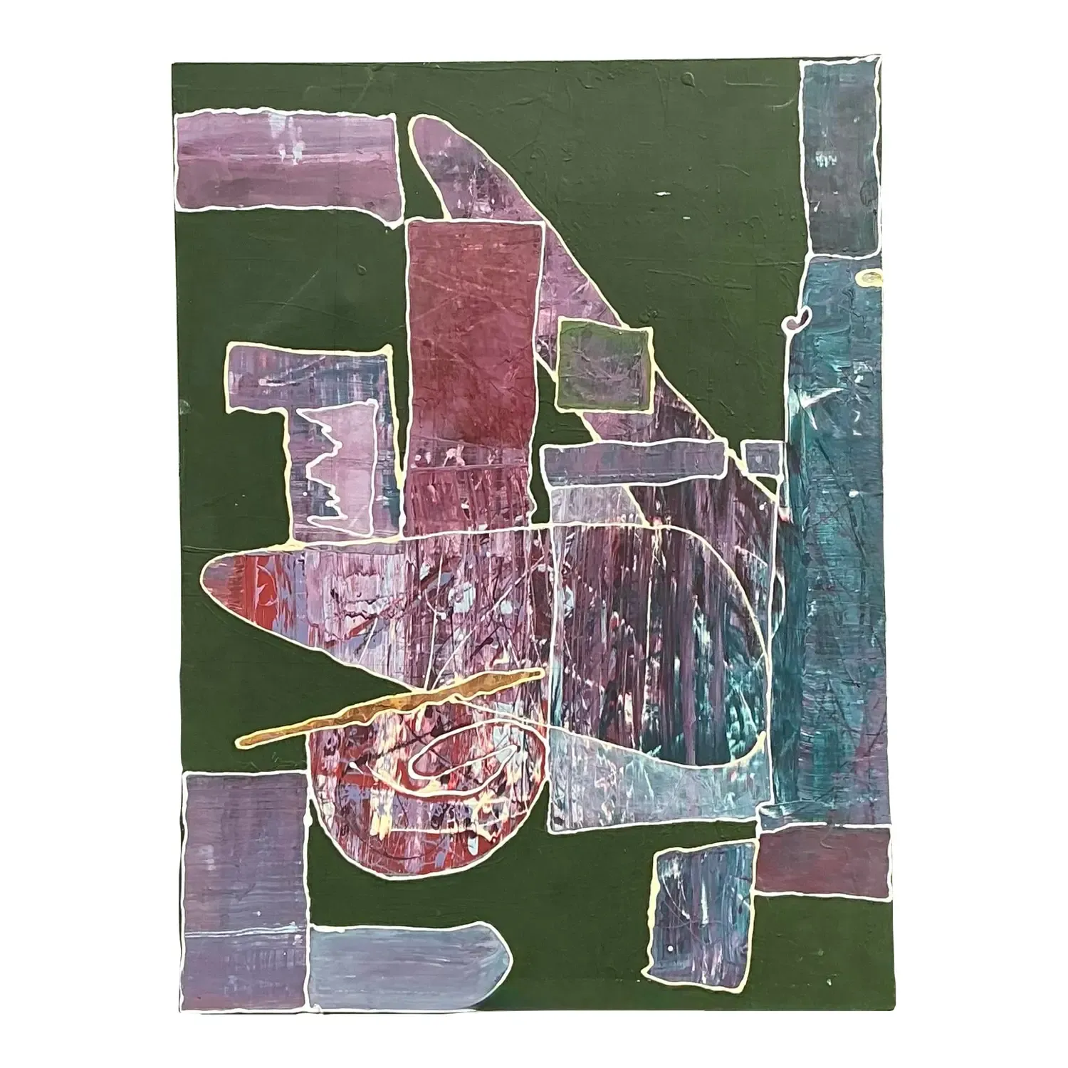 Vintage Original Abstract on Canvas — additional photo 1
