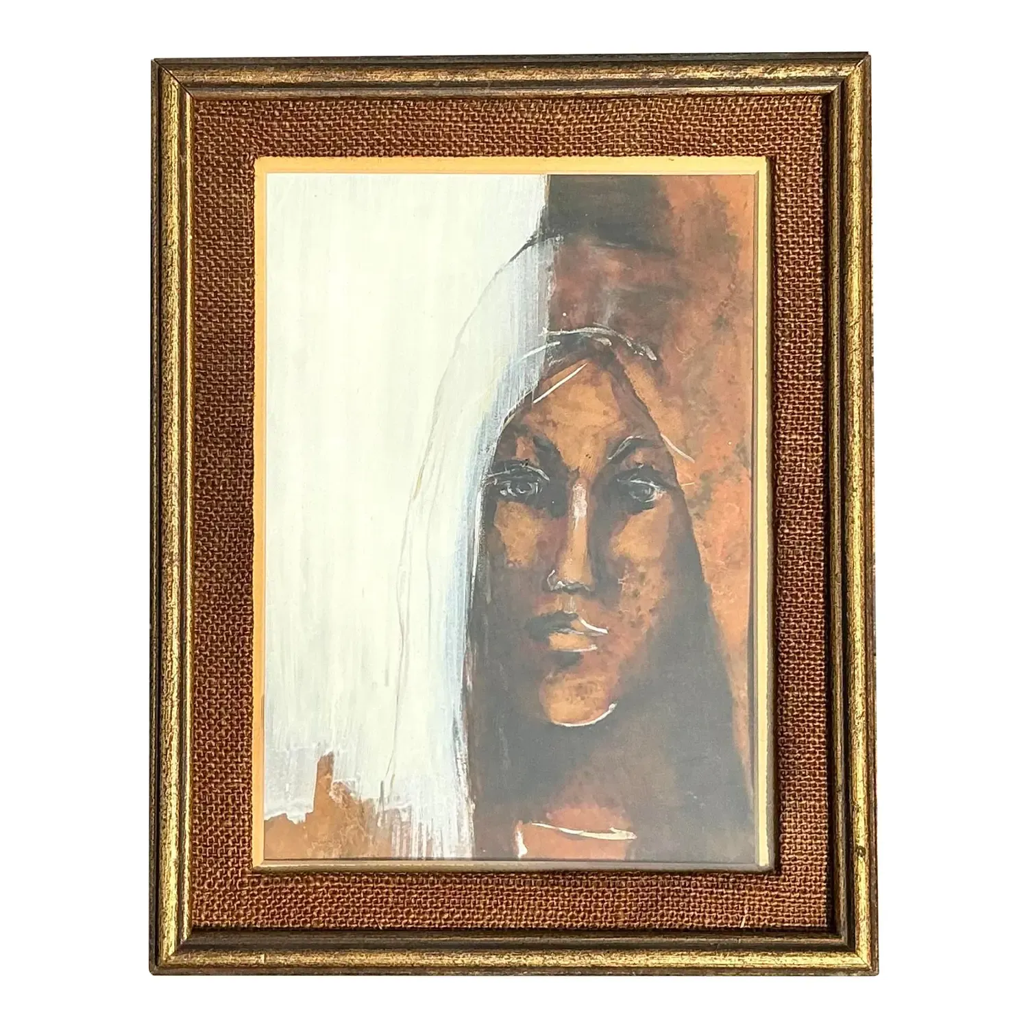 Vintage Original Abstract Portrait of Woman — additional photo 1