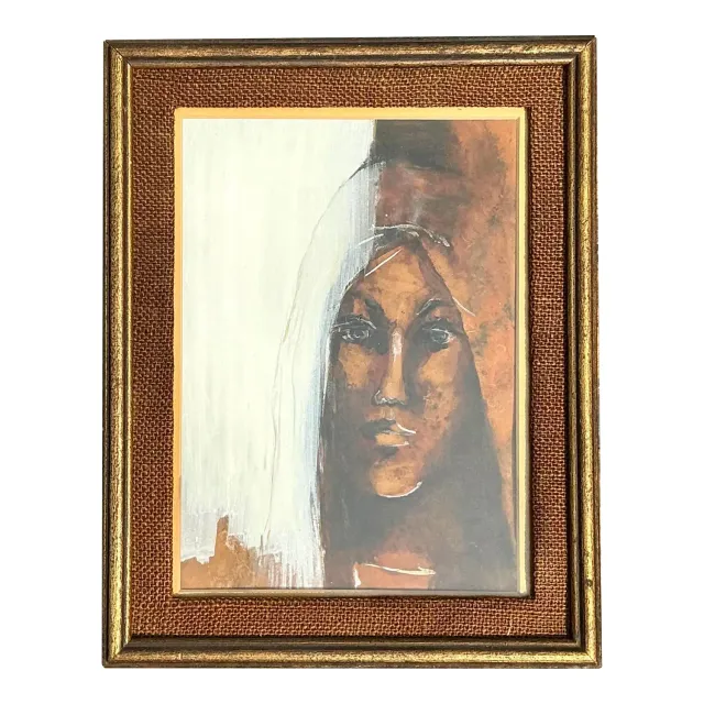 Vintage Original Abstract Portrait of Woman — additional photo 1