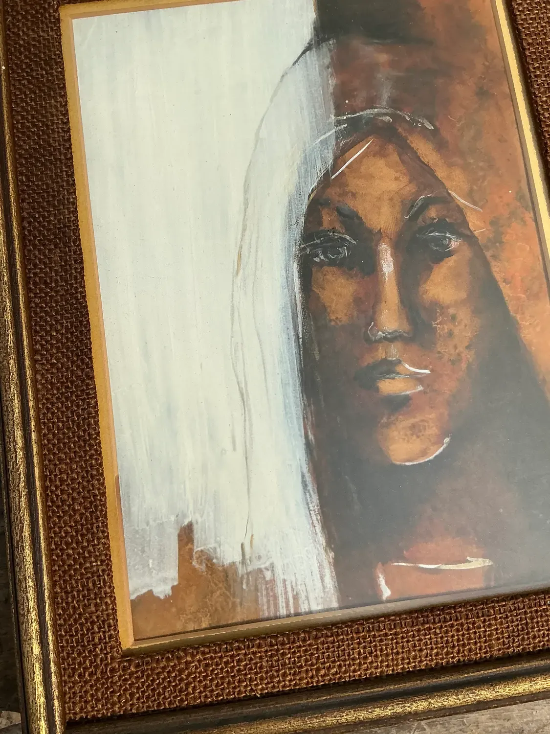 Vintage Original Abstract Portrait of Woman — additional photo 4
