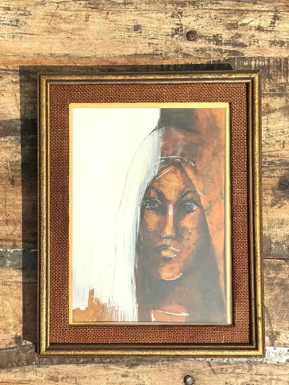 Vintage Original Abstract Portrait of Woman — additional photo 5