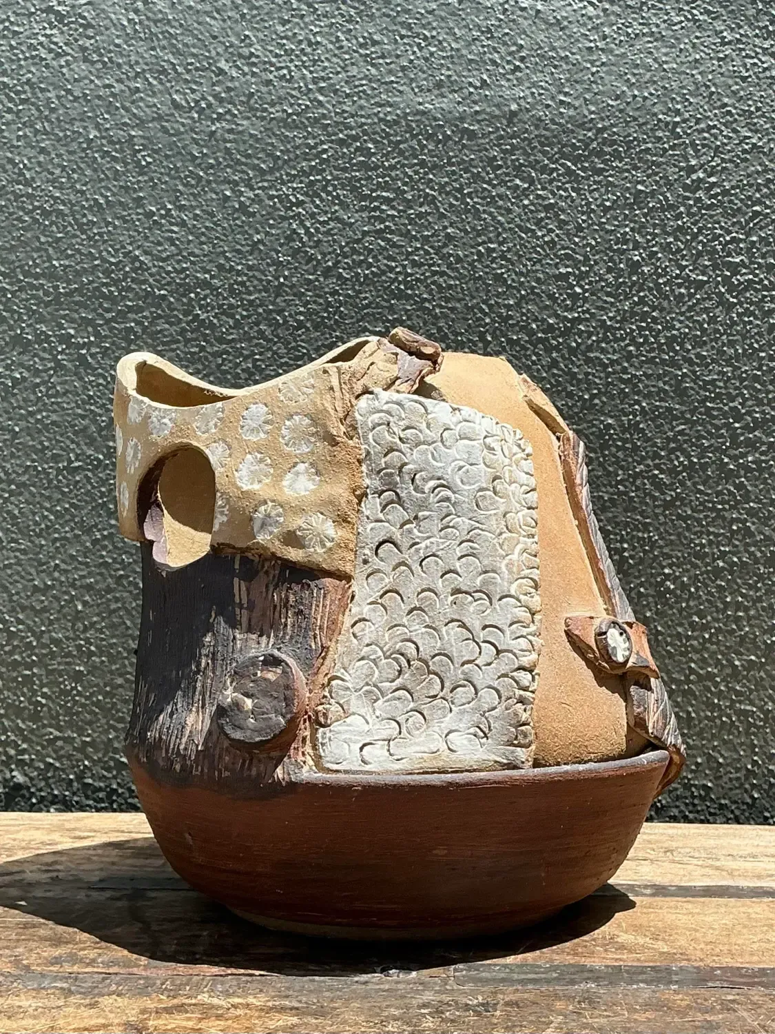 Vintage Original Abstract Studio Pottery Vase — additional photo 2
