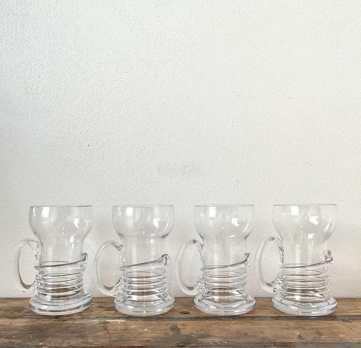 Vintage Original Blown Glass Pilsner Glasses - Set of 4 — additional photo 4