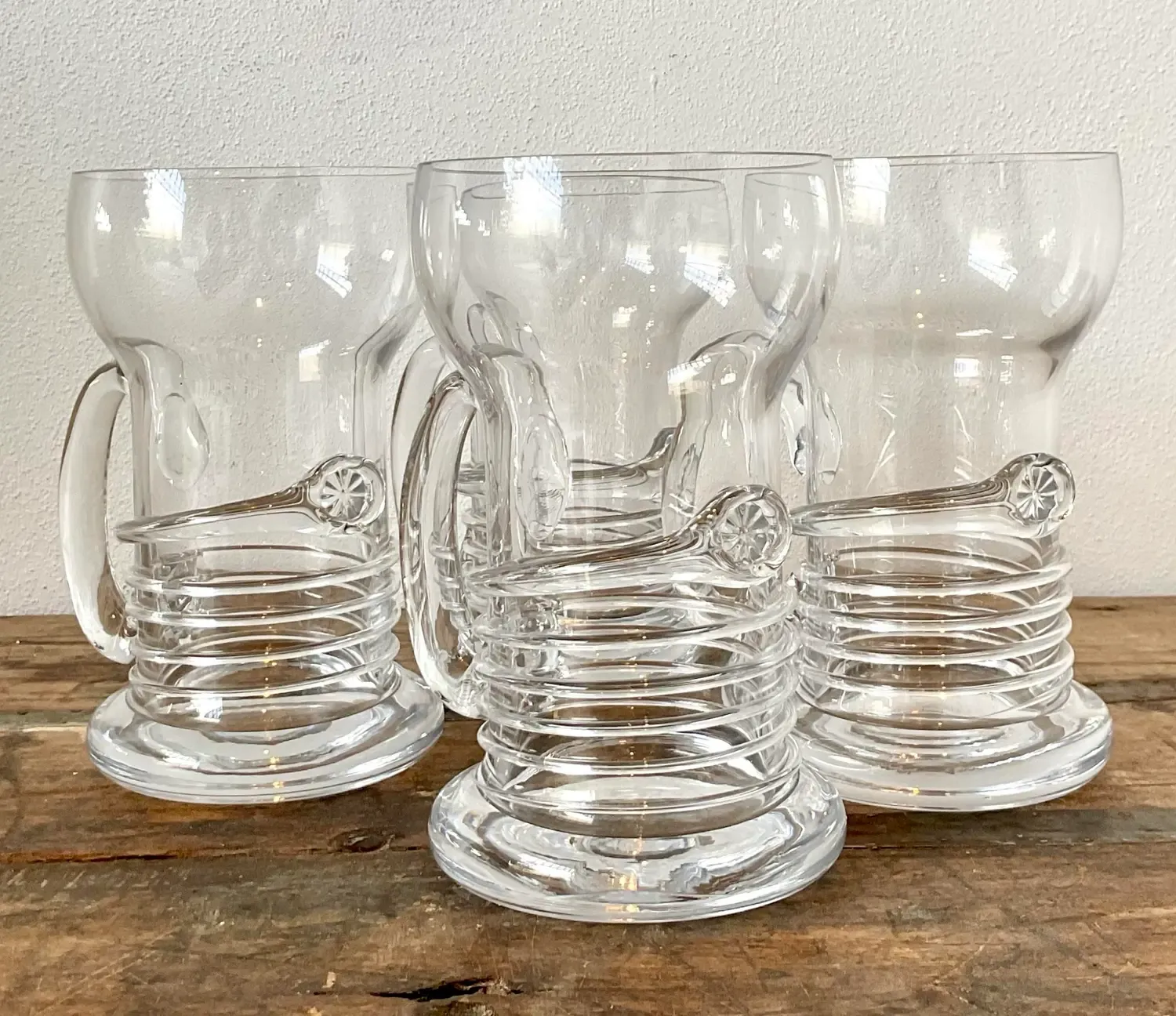 Vintage Original Blown Glass Pilsner Glasses - Set of 4 — additional photo 6