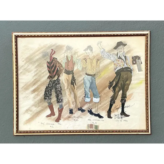Vintage Original Costume Sketch — additional photo 1