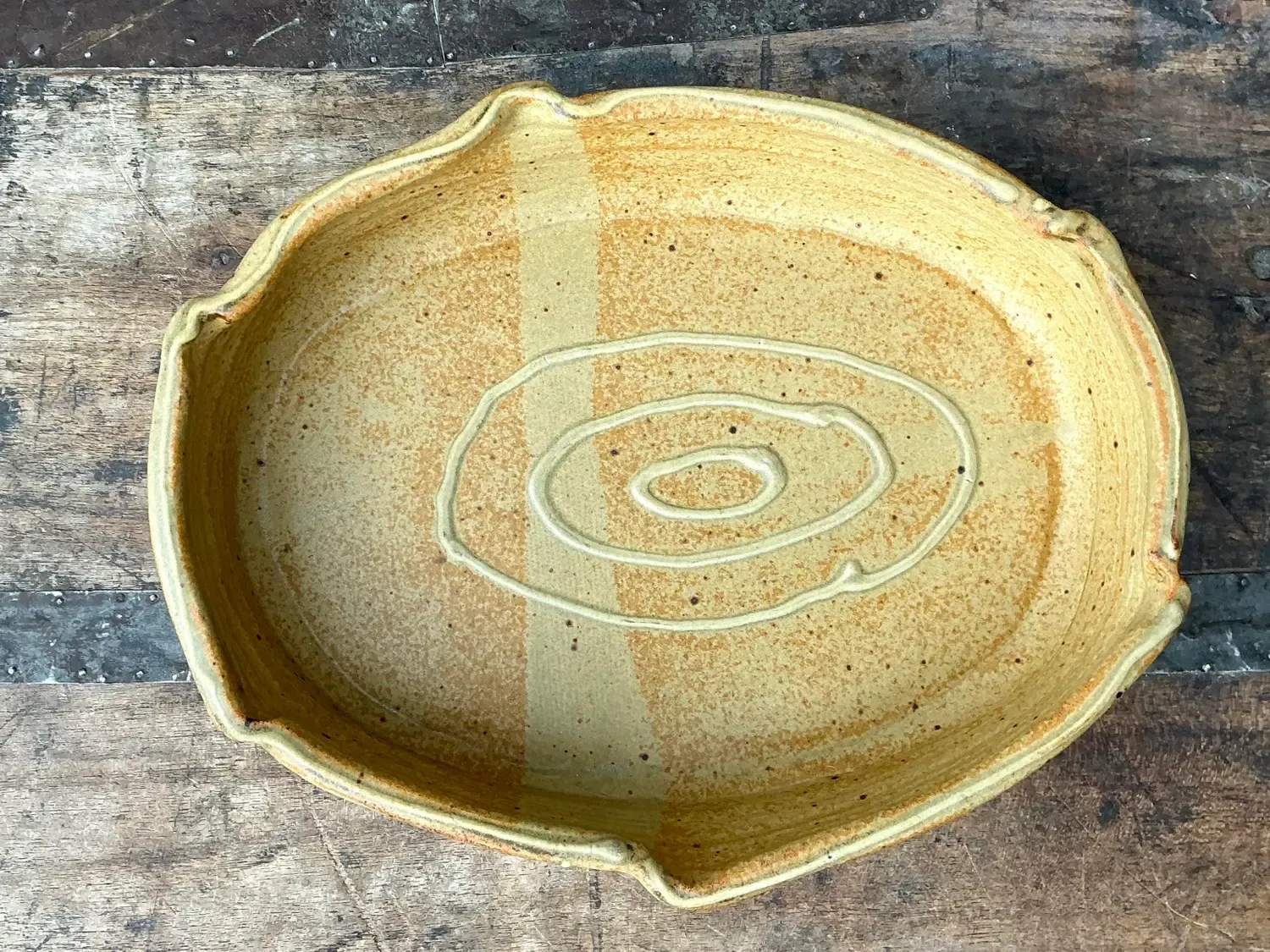 Vintage Original Crimped Edge Serving Platter — additional photo 2