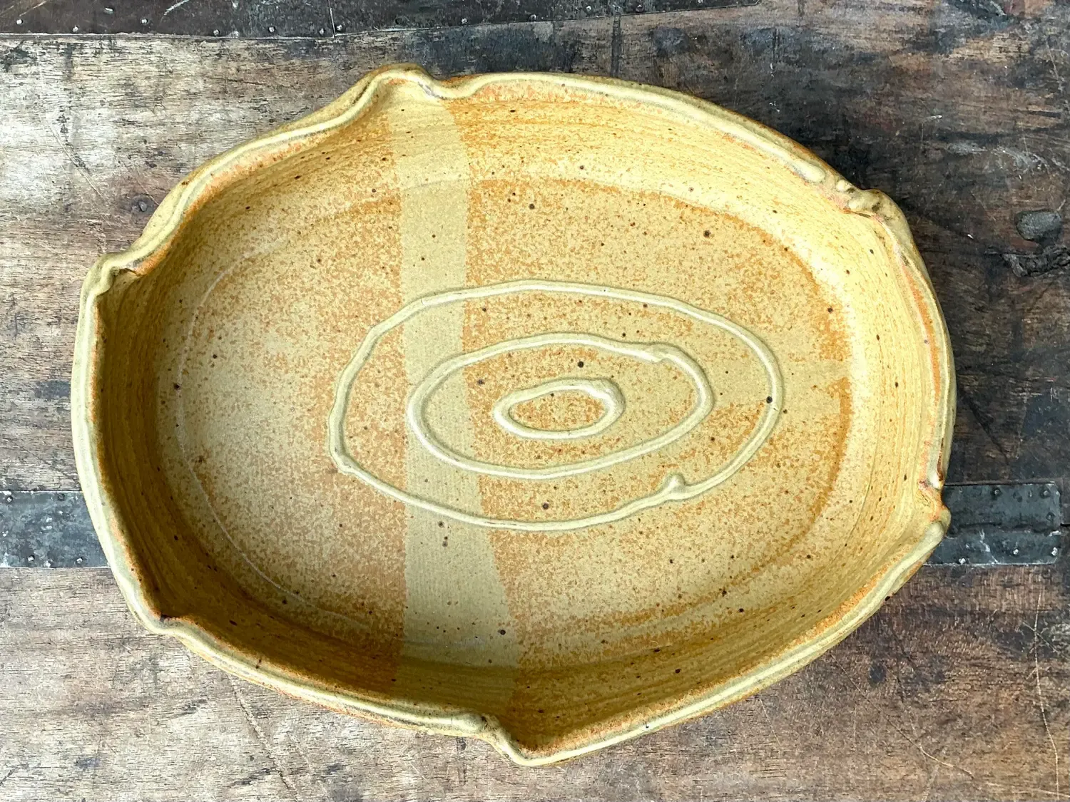 Vintage Original Crimped Edge Serving Platter — additional photo 4
